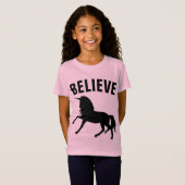 CROYEZ UNICORN T-shirts pour filles (Devant entier)