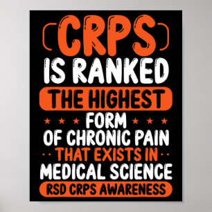 CRPS Awareness Chronic Pain Oranje Lint RSD CRPS Poster