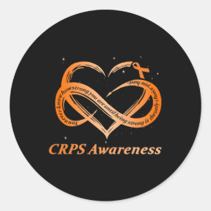 CRPS Awareness Chronic Pain Oranje RSD CRPS Ronde Sticker