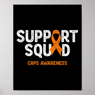 CRPS Awareness Support Squad Oranje lintfamilie Poster