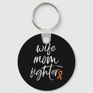 CRPS Bewustzijn Oranje lint Vrouw Mama Fighter Sleutelhanger