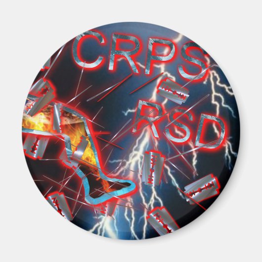 CRPS Blue Lightning Lames et aiguilles Magnet (Devant)