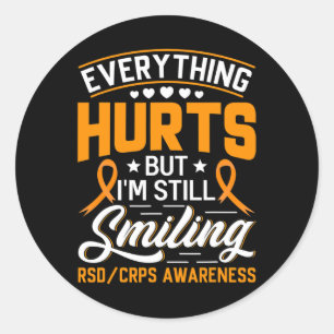 CRPS Complex Regional Pain Syndrome Awareness Nove Ronde Sticker