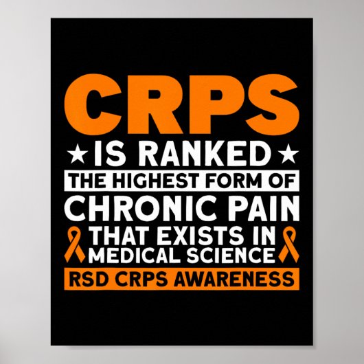 CRPS is gerangschikt als de hoogste pijn RSD CRPS  Poster (Voorkant)