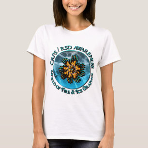 CRPS/RSD Awareness World of Fire & Ice Logo T-shirt