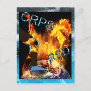 CRPS/RSD World 'a Fire AM Blazing Knee Briefkaart