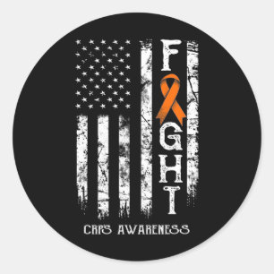 CRPS Warrior US Flag RSD CRPS Awareness Ronde Sticker