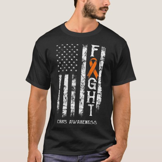 CRPS Warrior US Flag RSD CRPS Awareness T-shirt (Voorkant)