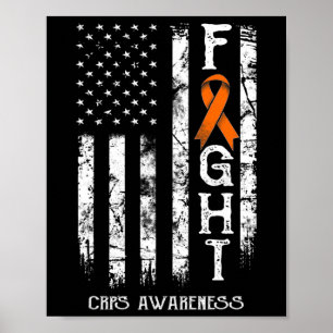CRPS Warrior US Flag RSD CRPS Bewustzijn Poster