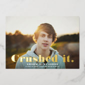 Crritsfun Modern Typografie | AFSTUDEREN REAL Folie Uitnodiging (Voorkant)