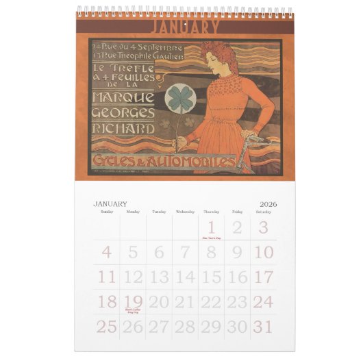 Cru 2014 de calendrier de bicyclette de Nouveau (Jan 2026)