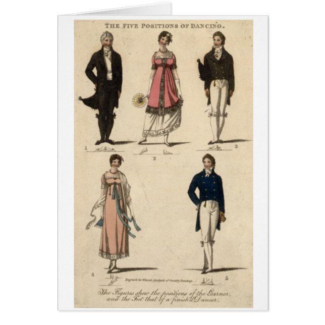 Cru - 5 positions de la danse (ère de Regency), (Devant)