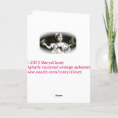 Cru à ma carte de Valentine (noir et blanc et (Dos)