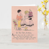 Cru carte de voeux d'anniversaire de 5 ans (Fleur jaune)