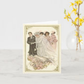 Cru, carte pour notes de mariage d'Edwardian (Fleur jaune)