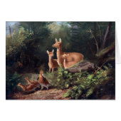 Cru - cerfs communs dans la scène paisible de (Devant horizontal)