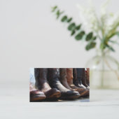 Cru de carte de visite de bottes de cowboy (Debout devant)