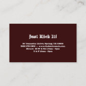 Cru de carte de visite de bottes de cowboy (Dos)