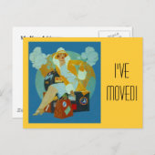 Cru de carte postale j'ai déplacé des bagages de (Devant / Derrière)