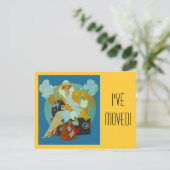 Cru de carte postale j'ai déplacé des bagages de (Debout devant)