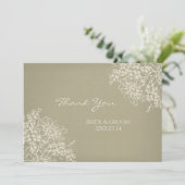 Cru de cartes de Merci de mariage floral (Debout devant)