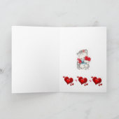 Cru de chaton de carte de voeux de Saint-Valentin (Intérieur)