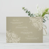 Cru de menu de mariage floral (Debout devant)