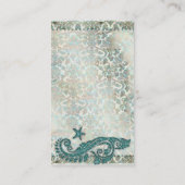 Cru d'hippocampe de plage de carte de visite de (Dos)