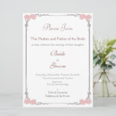 Cru - faire-part de mariage de Nouveau d'art (Debout devant)