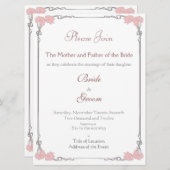 Cru - faire-part de mariage de Nouveau d'art (Devant / Derrière)