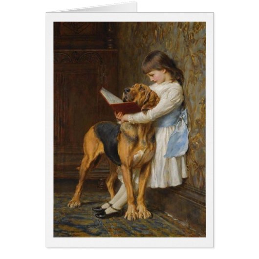 Cru - fille lisant à son chien, (Devant)