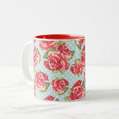 Cru floral de roses chics minables de tasse (Devant gauche)
