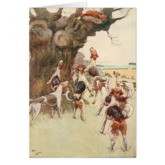 Cru - Fox et chiens, (Devant)