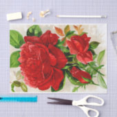 Cru géant 10" de rose rouge X 15" papier de soie (Artisanat)