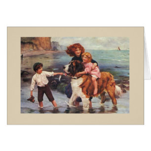 Cru - jour de plage avec un St Bernard,