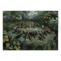Cru - la fée conduit des oiseaux chanteurs,
