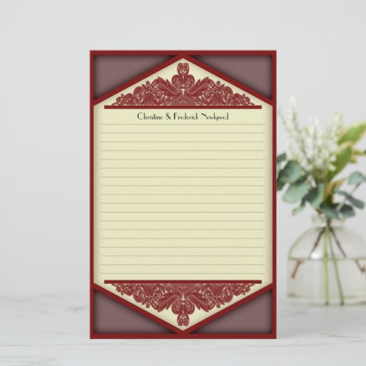 Cru rose sombre, papeterie (Debout devant)