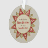 Cru rouge CC0962 de Noël d'or victorien d'étoile (devant)