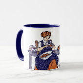 Cru - tasse antique de cuisine de cuisine (Devant gauche)