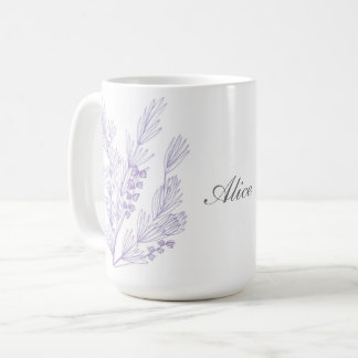 Cru, tasse appelée élégante, florale,