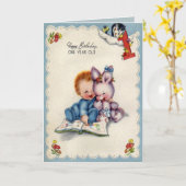 Cru une carte d'anniversaire an de garçon (Fleur jaune)