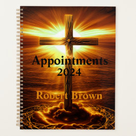 Crucifix Cross Golden Sunrise Planner