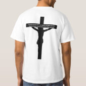Crucifix de T-shirt de 3h16 de John et de vers dos (Dos)