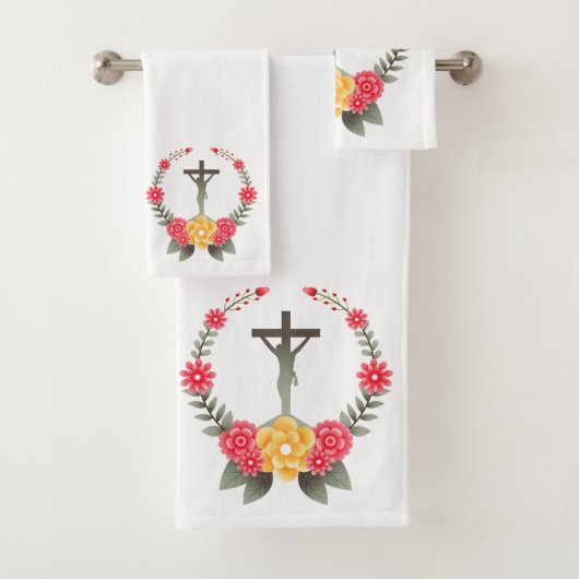 Crucifix et Fleurs (En situation)