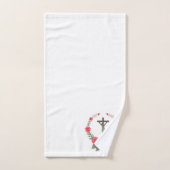 Crucifix et Fleurs (Serviette à main)