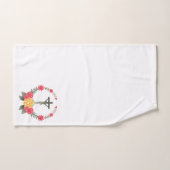 Crucifix et Fleurs (Serviette à main)