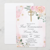 Crucifix first communion Invitation (Devant / Derrière)