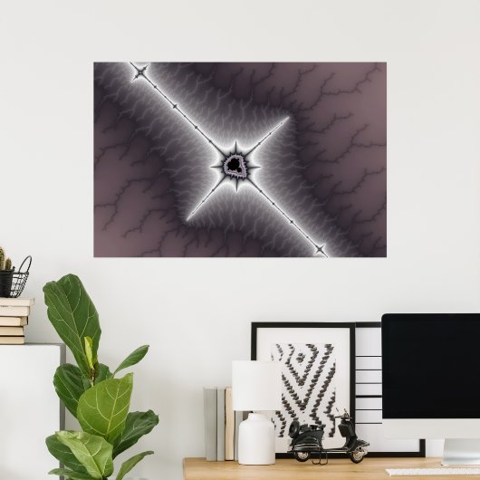 Crucifix - Fractaal Poster (Thuiskantoor)