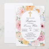 Crucifix  invitation de baptême (Devant / Derrière)