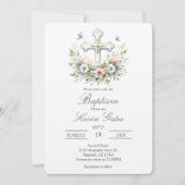 Crucifix  invitation de baptême (Devant)